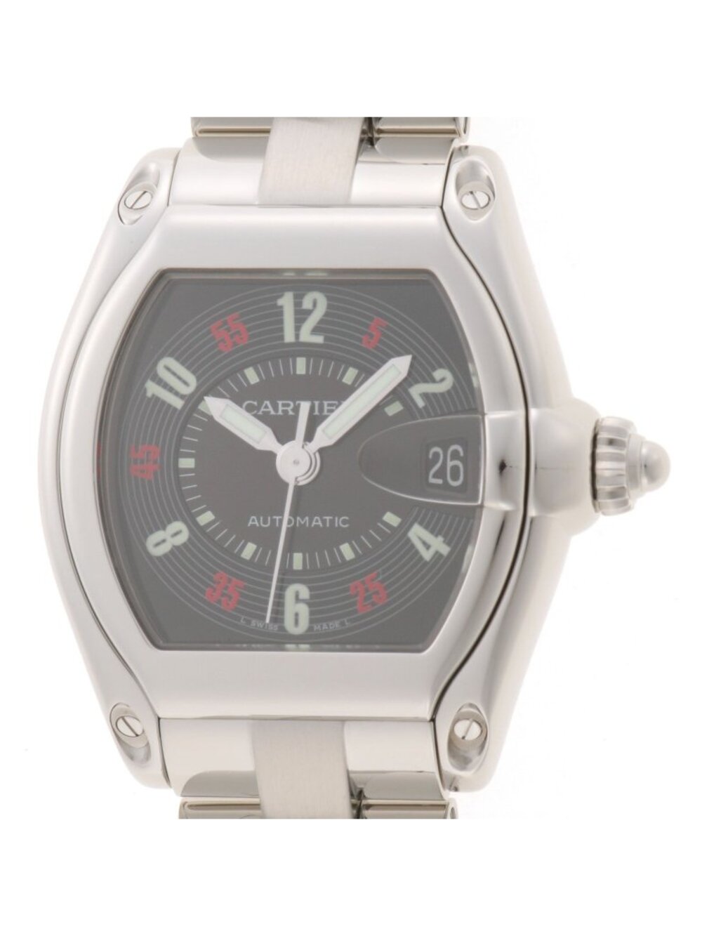 Cartier Roadster LM Black Watch Stainless Steel Automatic